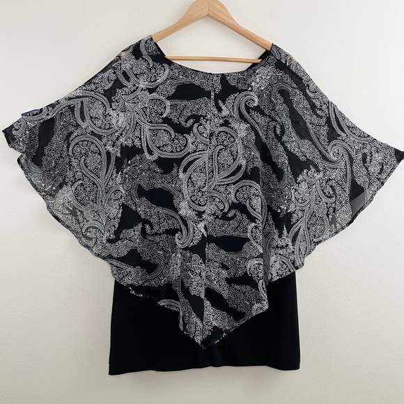 Catherines | Classic Black & White Blouse - Picture 1 of 9